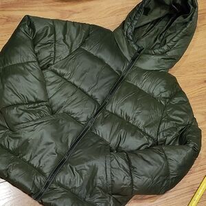 Primark Olive Green Puffer Jacket with Hood